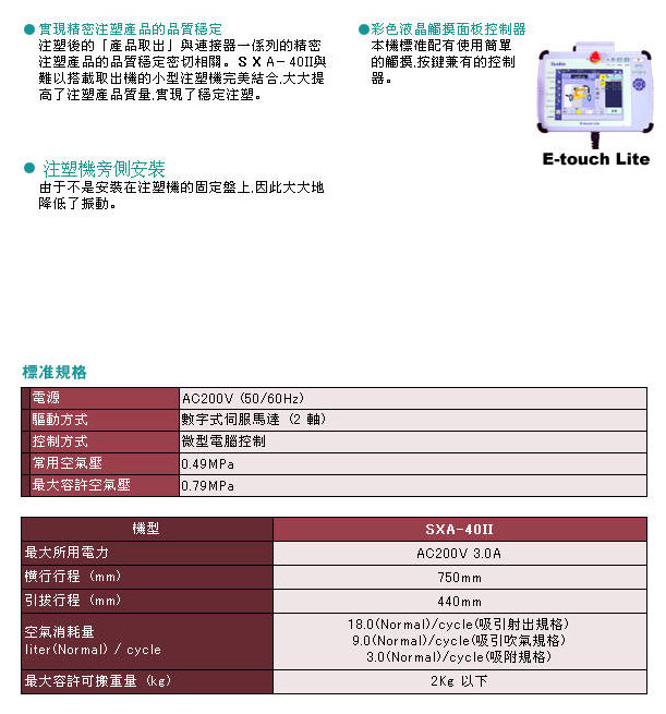 側面進入取出機
